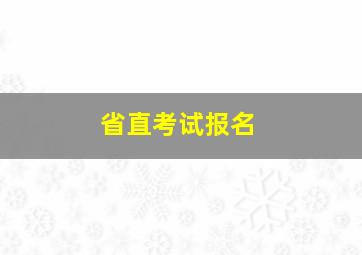 省直考试报名