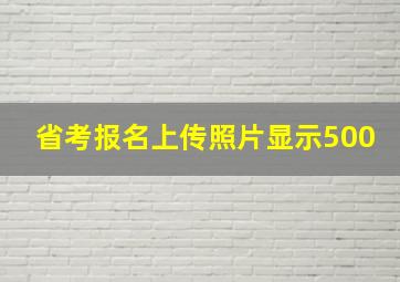 省考报名上传照片显示500