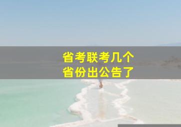 省考联考几个省份出公告了