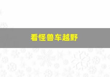 看怪兽车越野