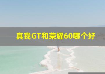 真我GT和荣耀60哪个好