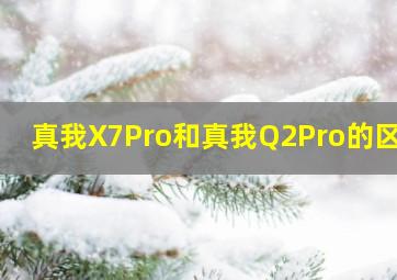 真我X7Pro和真我Q2Pro的区别