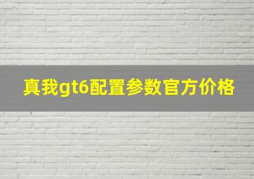 真我gt6配置参数官方价格