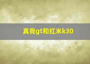 真我gt和红米k30