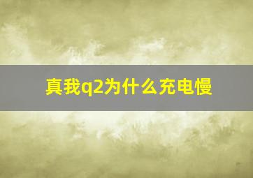 真我q2为什么充电慢