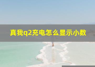 真我q2充电怎么显示小数