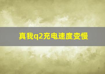 真我q2充电速度变慢