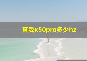 真我x50pro多少hz