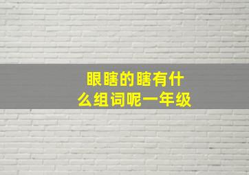 眼瞎的瞎有什么组词呢一年级