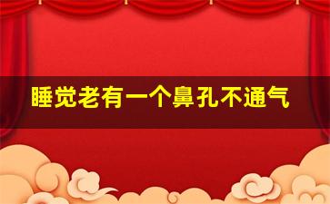 睡觉老有一个鼻孔不通气