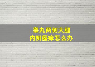 睾丸两侧大腿内侧瘙痒怎么办