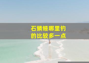 石鳞鳗哪里钓的比较多一点