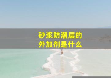 砂浆防潮层的外加剂是什么