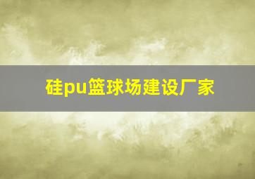 硅pu篮球场建设厂家