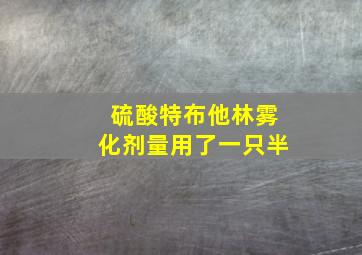 硫酸特布他林雾化剂量用了一只半