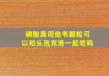 磷酸奥司他韦颗粒可以和头孢克洛一起吃吗