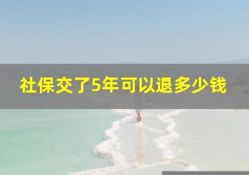 社保交了5年可以退多少钱