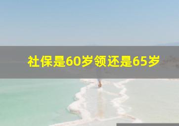 社保是60岁领还是65岁