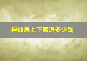 神仙居上下索道多少钱