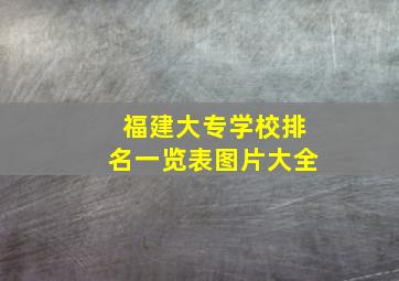 福建大专学校排名一览表图片大全