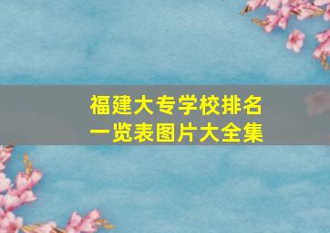 福建大专学校排名一览表图片大全集