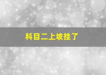 科目二上坡挂了