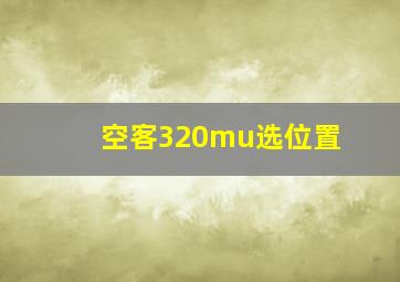 空客320mu选位置