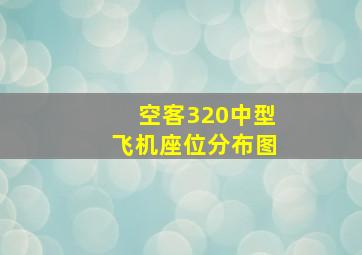 空客320中型飞机座位分布图