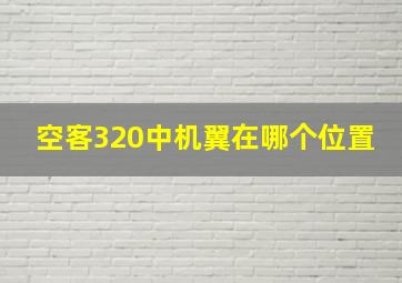 空客320中机翼在哪个位置