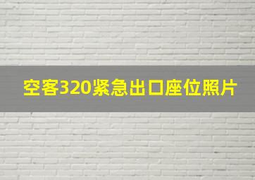 空客320紧急出口座位照片