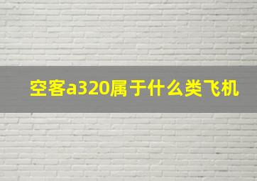 空客a320属于什么类飞机