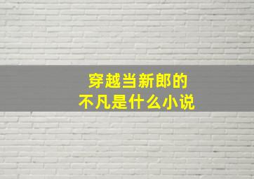 穿越当新郎的不凡是什么小说