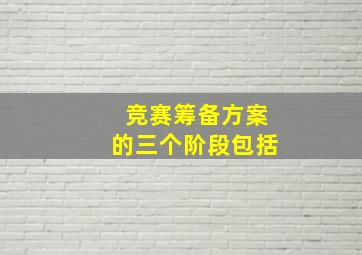 竞赛筹备方案的三个阶段包括