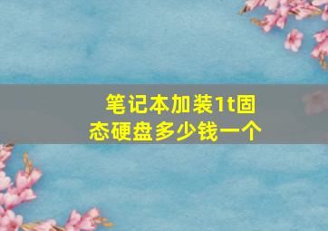 笔记本加装1t固态硬盘多少钱一个