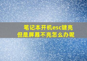 笔记本开机esc键亮但是屏幕不亮怎么办呢