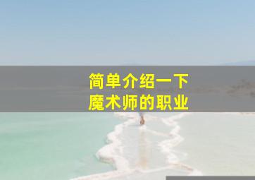 简单介绍一下魔术师的职业