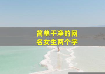 简单干净的网名女生两个字