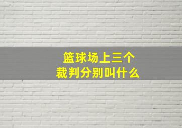 篮球场上三个裁判分别叫什么