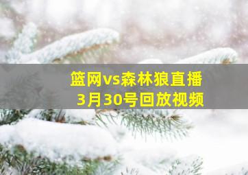 篮网vs森林狼直播3月30号回放视频