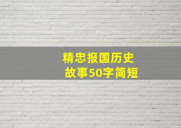 精忠报国历史故事50字简短