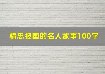 精忠报国的名人故事100字