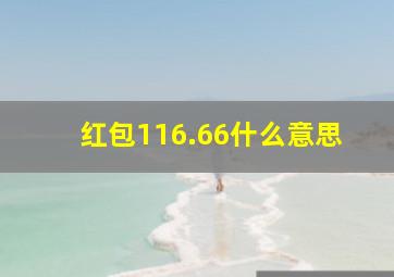 红包116.66什么意思