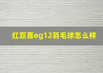 红双喜eg12羽毛球怎么样