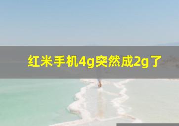 红米手机4g突然成2g了