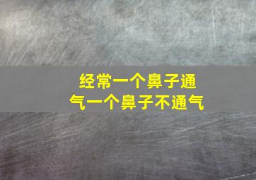 经常一个鼻子通气一个鼻子不通气