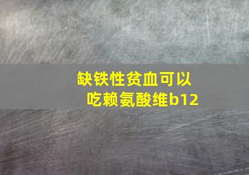 缺铁性贫血可以吃赖氨酸维b12