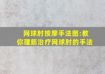 网球肘按摩手法图:教你理筋治疗网球肘的手法