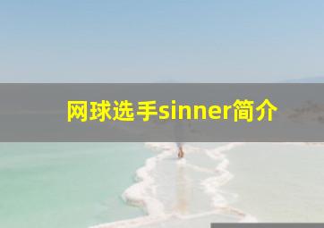 网球选手sinner简介