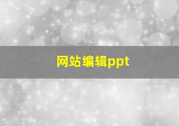 网站编辑ppt