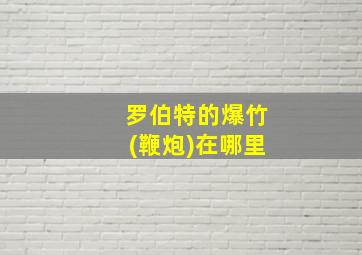 罗伯特的爆竹(鞭炮)在哪里